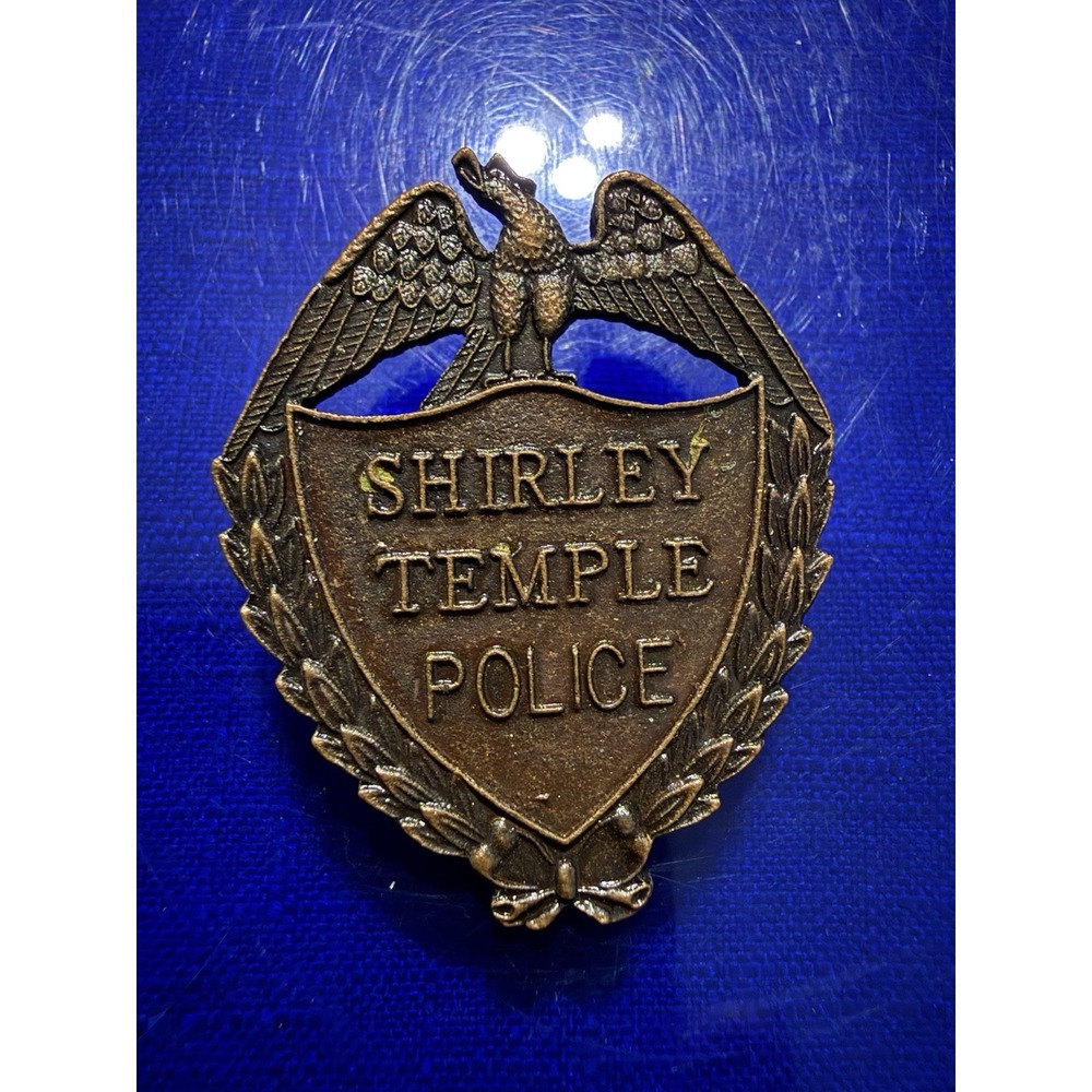 Vintage 1930's Replica Shirley Temple Police Badge Pin Bronze/copper Finish